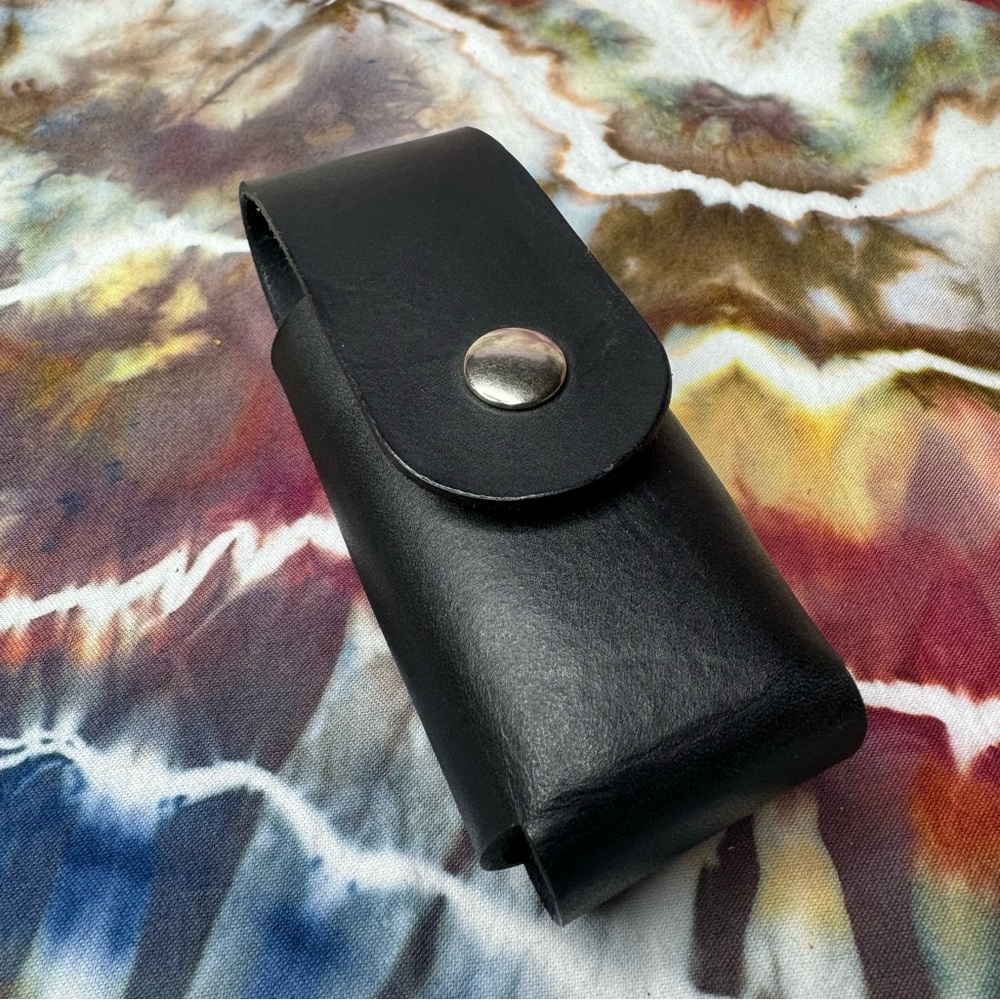 Leather Sheath Case Holster For Leatherman Free P2 P4 ARC Multitool BLACK